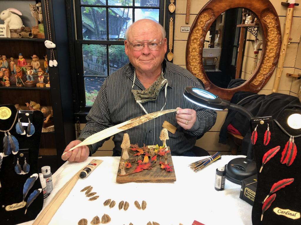 Steve Moore, Master Carver, Specializing in Wooden Bird Feathers